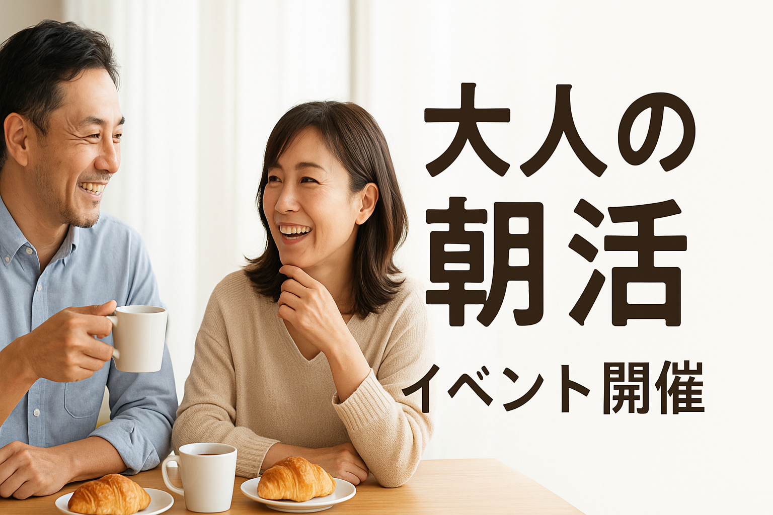 【40代50代既婚者限定】今日を笑顔で始める大人の朝活♪～モーニングセット～